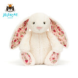 Jellycat害羞乳白色邦尼兔动物毛绒玩偶安抚玩偶送礼娃娃生日新婚礼物 花布乳白色邦尼兔（白芮） Medium