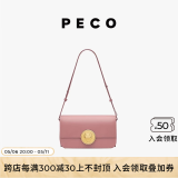 PECO852真皮斜挎复古小法棍包新款单肩通勤方包生日礼物送女友 干枯玫瑰头层手搓纹牛皮 现货