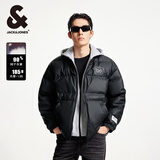 杰克·琼斯（JACK&JONES）男装衣服秋冬短款羽绒服男保暖外套合集 224412100黑色 S 170
