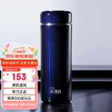 希诺保温杯男士不锈钢泡茶杯子商务办公车载水杯XN-9681紫罗兰 400mL