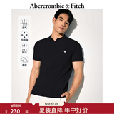 ABERCROMBIE & FITCH【舒适透气】男装25夏季新款经典小麋鹿POLO衫T恤KI124-5182 黑色 XS (170/84A)