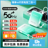 椰贝【30天免费试用】随身wifi5g无限流量2025款充电宝wifi二合一路由器免拉宽带全网通移动wifi6无线 雅丹青【顶配wifi6】1万毫安+网速可达150M
