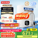 京东京造净水器家用净水机直饮机 白犀800G2.0升级TDS数显龙头 RO反渗透滤芯 双出水龙头净饮机瞬时1000G