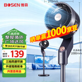博森空气循环扇家用电风扇轻音节能落地扇涡轮换气扇台立式交流定频小电扇香薰驱蚊可拆洗XHS-1907