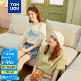 唐狮（TonLion）2025短袖T恤女半袖体恤chic宽松上衣