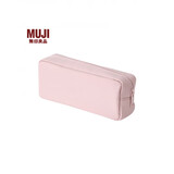 MUJI降落伞布笔袋 铅笔文具盒 大容量 粉米色 5.5*19.5*8.5 cm