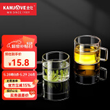 金灶（KAMJOVE） 茶杯玻璃茶杯品茗杯耐热玻璃杯 家用办公室喝茶杯泡茶杯小茶杯 K-106/2个装120毫升