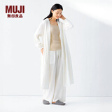 无印良品（MUJI）女式 杨柳纱织长裤 女士睡裤家居裤子25年春夏女装 FD1LFC5S 米白色 L （165/70A）