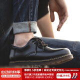 马登马丁靴男春季高帮厚底工装鞋子英伦风短靴潮流百搭休闲皮鞋 黑色 [低帮/5孔]时尚硬核 42 男码