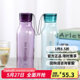 乐扣乐扣（LOCK&LOCK）ECO户外运动水杯户外便携塑料水壶男女杯子两件套（550ml*2） 