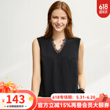 AMII职业西服套装女春夏新款休闲外套时尚西装两件套 黑色(吊带背心) S (155)