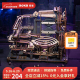 若客（ROKR）械城轨迹夜城 diy手工拼装积木立体拼图3D模型玩具毕业生日礼物