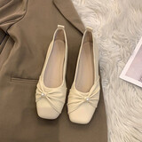 南木熊单鞋女款2025新款温柔平底低跟休闲鞋法式搭配裙子玛丽珍鞋子 法式平底单鞋37【适合36码】