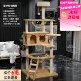 珑小宠猫爬架猫窝加粗大型猫树一体太空舱猫架子小户型不占地麻绳猫玩具 145cm 5层 【多窝款加厚板】
