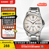 卡西欧CASIO手表 MTP-1384D简约休闲大众指针商务防水石英男士表学生表 休闲钢带MTP-1384D-7AVDF