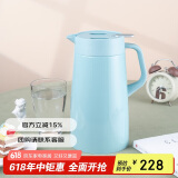虎牌（TIGER）保温壶 304不锈钢时尚保温壶PWO-A16C-AC 水蓝色 1.6L