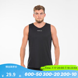 迪卡侬（DECATHLON）运动短裤男篮球裤跑步健身夏季休闲薄五分裤宽松速干TARMAK 黑色背心 L