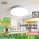 鹿家良品（LUUGAA）超薄圆形卧室吸顶灯简约现代卧室灯护眼客厅灯led灯书房阳台灯 全光谱50cm三色光75W