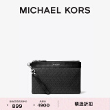 MICHAEL KORS迈克高仕 MK Hudson 男士老花手拿包文件袋 黑色 001 NS