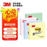 3M 便利贴 报事贴/便条纸/便签纸/便签本 合宜系列办公用品 学习用品文具 四色多色便条纸 654B-4P