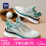 海澜之家（HLA）运动男鞋网面轻便舒适百搭休闲鞋子男HAAYDM1ACX0039 绿色39