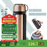 乐扣乐扣（LOCK&LOCK）保温壶304不锈钢保温保冷水壶户外露营旅行壶1.8L金色