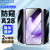 朗客【2片装】适用OPPO Reno13防窥钢化膜reno13手机膜全覆盖超薄玻璃防偷窥抗指纹防摔不晃眼手机贴膜