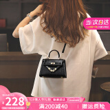 viney牛皮包包女包轻奢凯莉包斜挎手提单肩包生日520送女朋友礼物老婆