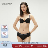 Calvin Klein内衣【520礼物】女士性感字母肩带3/4罩杯ck舒适薄垫文胸QP1062A UB1-太空黑 75C 34C 推荐