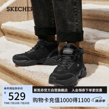 斯凯奇（Skechers）女鞋春加绒厚底老爹鞋中帮雪地靴防滑休闲鞋167338