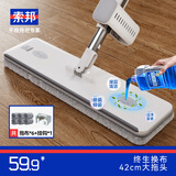 拖把家用一拖净免手洗2025平板拖把拖地神器吸水墩布6块拖布PT31