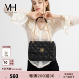 VANESSA HOGAN VH包包女包茵然软包轻奢夏季时尚单肩斜挎包链条包520礼物送女友 黑色大号（容量升级）