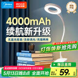 美的（Midea）充电款小台灯家用学生学习专用书桌灯宿舍阅读夹子床头灯