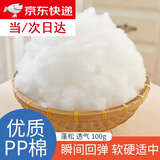 皓梵洁棉花填充棉填充物手工pp棉diy抱枕芯丝棉玩偶娃娃玩具枕头蓬松棉 PP填充棉-无荧光（100克）