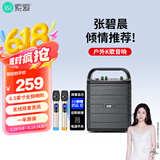 索爱（soaiy）SA-F33手提音响高低音户外k歌大音量广场舞电木吉他乐器音箱直播小型家用音箱双话筒