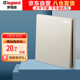 罗格朗（LEGRAND）开关插座面板 仕典米兰金无边框大面板单开双控开关面板