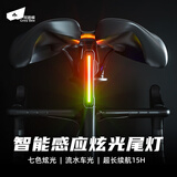 探路蜂自行车尾灯震动感应刹停亮灯夜骑警示灯儿童自行车灯强光手电筒
