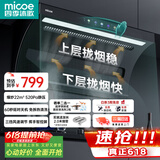 四季沐歌油烟机家用顶侧双吸抽油烟机大吸力厨房抽烟机脱排油烟机免拆自清洗抽烟机一级能效侧顶吸油烟机 [爆款热销]D50-22爆吸|挥手启动|热清洗