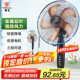华生（Wahson）电风扇/落地扇/金属铝叶风扇/家用办公电扇/大风量低噪省电立式电风扇交流定频风扇 FS-D1401