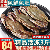 【销量60W+只】舟山超大梭子蟹鲜蟹活冻大螃蟹生鲜飞蟹大肉蟹 3斤5-8只【天花板】