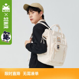 森马双肩包女罗小黑旅行背包电脑包开学新学期【米白】105223153016