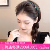 向晚 带齿波浪发箍女刘海碎发整理神器发卡女高颅顶不勒头头箍 绿色 