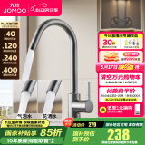 九牧（JOMOO）厨房水龙头洗菜盆水龙头台盆自来水龙头洗碗盆厨卫水槽冷热水龙头 A款-33080【双水花-枪灰】5.12发