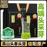 贡苑头采信阳毛尖特级250g2025新茶明前绿茶高档茶叶礼盒送长辈老丈人