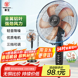 华生（Wahson）电风扇/落地扇/金属铝叶风扇/家用办公电扇/大风量低噪省电立式电风扇交流定频风扇 FS-D1401