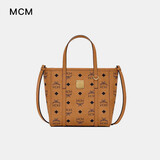 MCM女包菜篮子手提斜挎托特包礼物送女友MWPEAMT06CO干邑色新