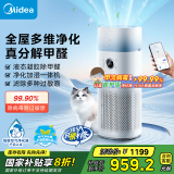 美的（Midea）【净化加湿一体机】空气净化器除甲醛甲苯/除烟味异味过敏源/宠物吸猫毛空气消毒机森林家RX600S