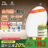FSL佛山照明卧室吸顶灯LED全光谱餐厅灯护眼智能灯具智薄25W包安装