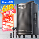 新科（Shinco）T30广场舞音响户外拉杆音箱大功率家用K歌无线蓝牙大音量扩音器便携式低音炮 8吋双咪