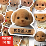 124张可爱森贝儿家族表情包贴纸森贝尔贵宾犬狗宝周边手账贴画diy 可爱表情包贴纸-贵宾犬-40张